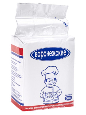 Дрожжи сухие 500г вакуум Воронежские(20шт)