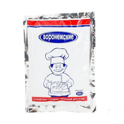 Дрожжи хлебопекарные сухие Воронежские  (100гр*50шт)